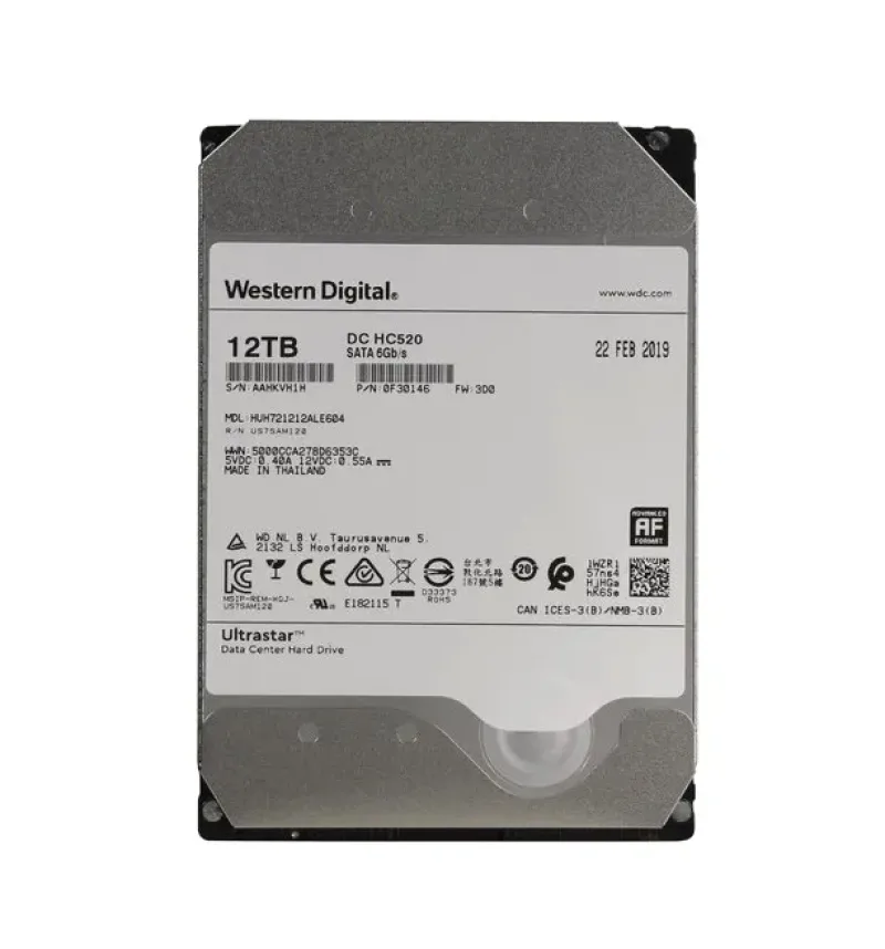 0F30146 - HGST Ultrastar He12 12TB 7200RPM SATA 6Gb/s 512e 256MB Cache 3.5-inch Hard Drive