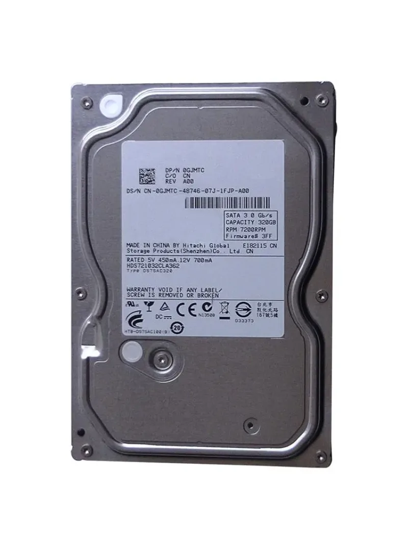 0GJMTC - Dell 320GB 7200RPM SATA 3Gb/s 16MB Cache 3.5-inchHard Drive