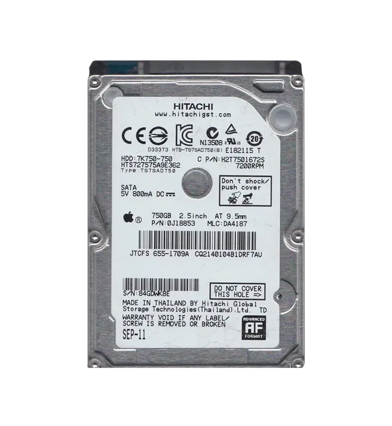 0J18853 - Hitachi 750GB 7200RPM SATA 2.5-inch Hard Drive HDD