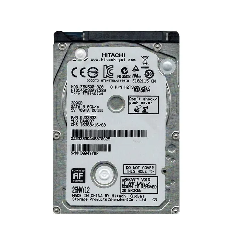 0J23333 - Hitachi 320GB 5400RPM SATA 3Gb/s 2.5-inch Hard Drive