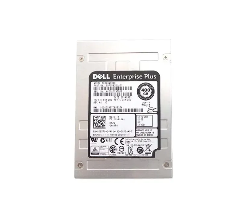 0K9VF0 - Dell 400GB SAS 12Gb/s eMLC Enterprise Mixed-Use 10-DPWD 2.5-inch Solid State Drive