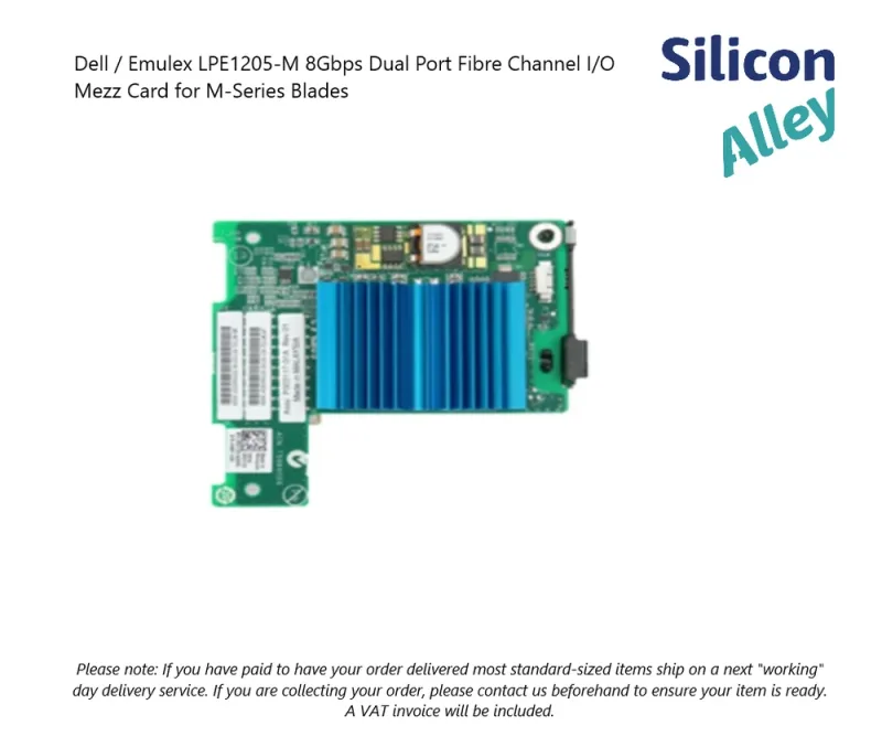 0N488D - Dell Emulex LPE1205-M Dual-Port Fibre Channel 8GB/s I/O Mezzanine Card for M-Series Blade