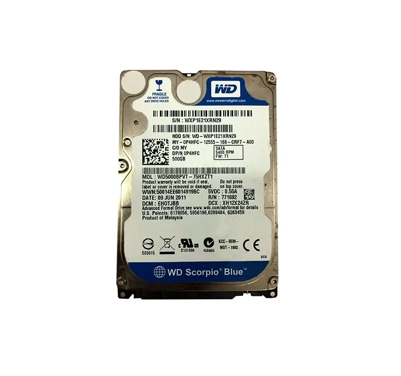 0P4HFC - Dell 500GB 5400RPM SATA SFFHard Drive