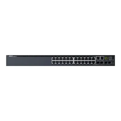 0S3124 - Dell Networking S3124 Switch 24 x Ports 10/100/1000 Gigabit + 2 x 10 Gigabit Ethernet Rack-Mountable Managed Network Switch