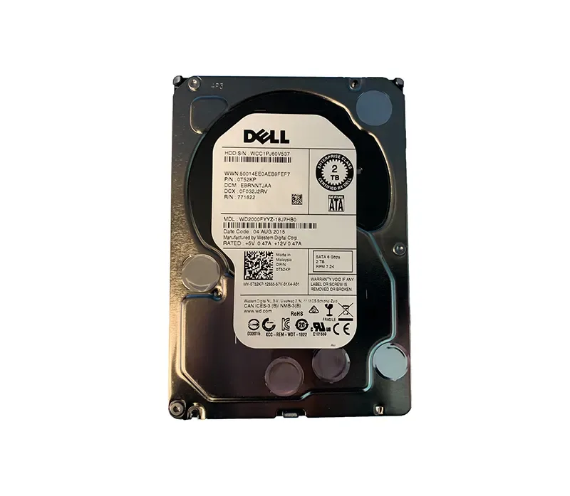 0T52KP - Dell 2TB 7200RPM SATA 6Gb/s 3.5-inch Hard Drive