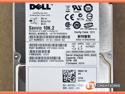 0TH952 - Dell 73GB 10000RPM SAS 3GB/s 16MB Cache 2.5-inch Internal Hard Disk Drive