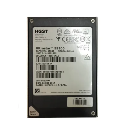 0TS1375 - HGST Ultrastar SS200 400GB Multi-Level Cell (MLC) SAS 12Gb/s 512e Mixed Use 2.5-inch Solid State Drive