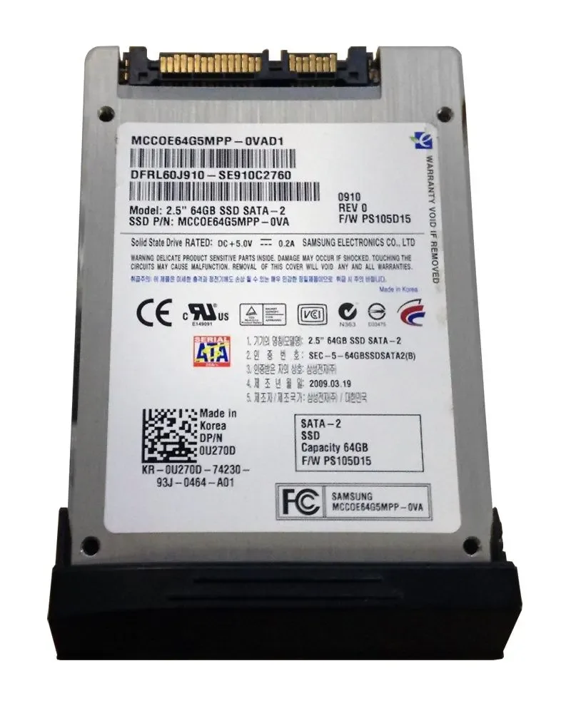 0U270D - Dell 64GB SATA SSD Hard Disk Drive