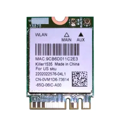 0VM1D6 - Dell Wireless-AC N1535 802.11A/B/G/N/AC Bluetooth Wi-Fi Card