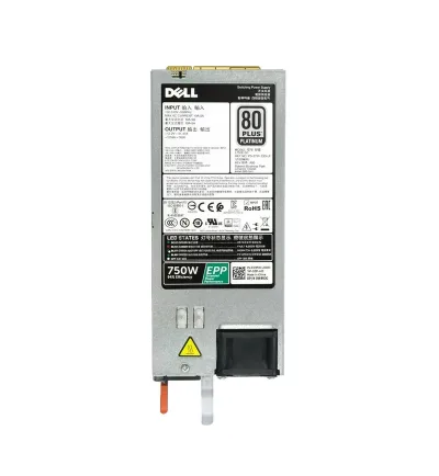 0W8R3C - Dell 750-Watts 100-240V 80 Plus Platinum Hot Pluggable Power Supply for PowerEdge R630 R730 R730XD