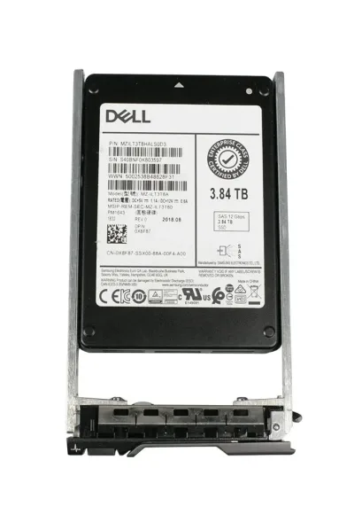 0X8F87 - Dell 3.84TB Triple-Level Cell SAS 12Gb/s 2.5-inch Solid State Drive for PowerEdge R6415 Server