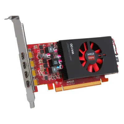 0XW13W - Dell AMD FirePro W4100 2GB Professional Low-Profile Video Graphics Card