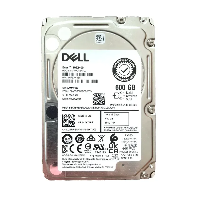 0XXTRP - Dell 600GB 10000RPM SAS 12Gb/s 512n Hot-Pluggable 2.5-inch Hard Drive with Tray