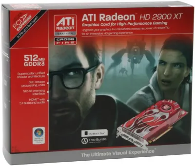 100-435906 - ATI Radeon HD2900XT 512MB 512-Bit PCI Express x16 dual DVI HDMI S-Video HDTV-out Video Graphics Card
