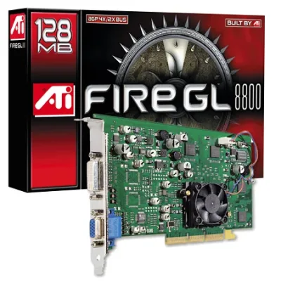 100-50501 - ATI Fire GL8800 128MB DDR AGP 2x/4x Video Graphics Card