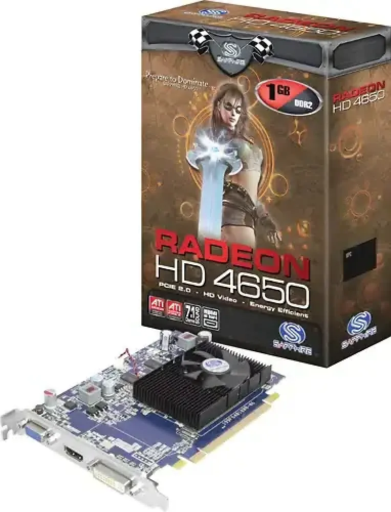 100254HDMI - Sapphire ATI Radeon HD4650 1GB DDR2 VGA/DVI/HDMI PCI Express Video Graphics Card