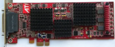 102A6140201 - ATI FireMV 2400 256MB DDR PCI Express x1 4x DVI to VGA/D-Sub/ 2x VHDCI Connector Workstation Video Graphics Card