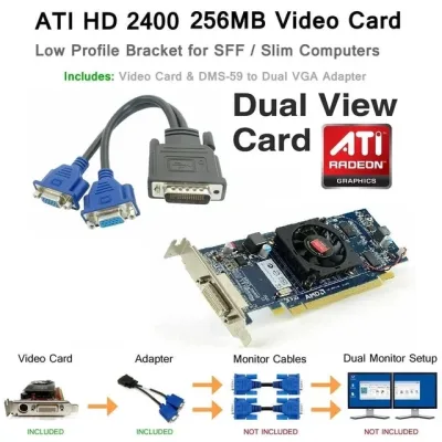 102A9240320 - ATI 256MB DDR2 Dual Head Video Graphics Card