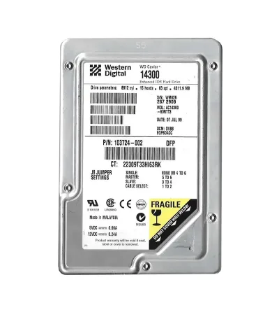 103724-002 - Compaq 4GB 5400PM ATA-33 3.5-inch Hard Drive
