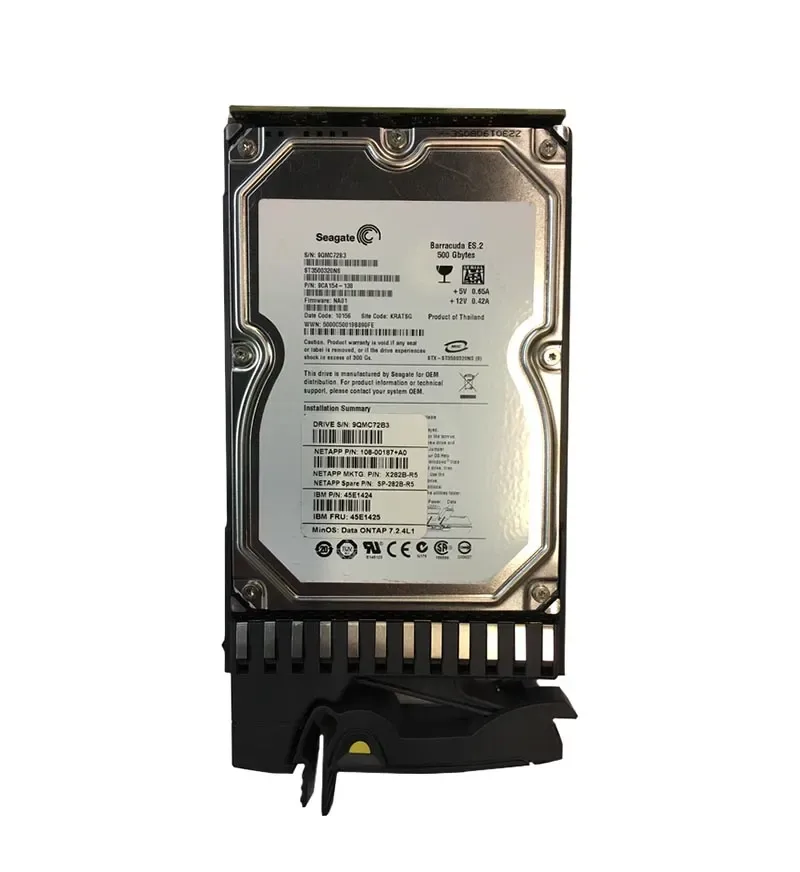 108-00187 - NetApp 500GB 7200RPM SATA 3.0Gb/s 3.5-inch Hard Drive for FAS20X0