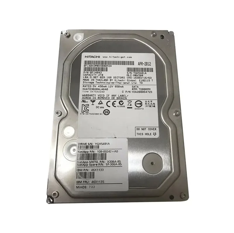 108-00242 - NetApp 2TB 7200RPM SATA 3Gb/s 32MB Cache 3.5-inch Hard Drive for DS4243