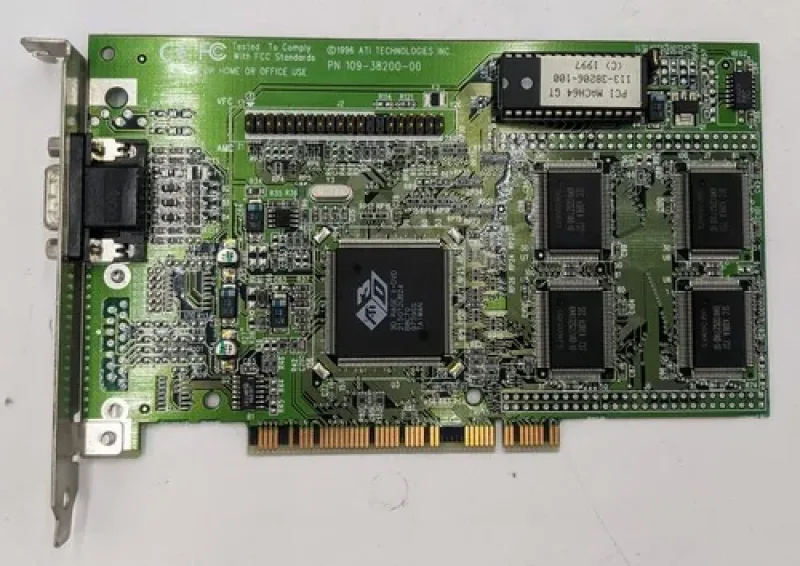 109-38200-00 - ATI Mach64 GT 2MB 3D Rage II VGA PCI Video Graphics Card