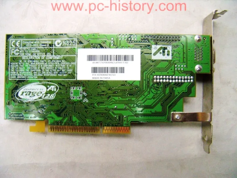 109-50500-00 - ATI 3D Rage 128 16MB VGA/ AGP Video Graphics Card