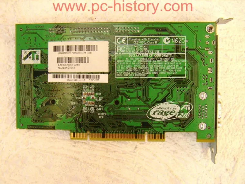 109-57400-00 - ATI 3D Rage 128 16MB VGA PCI Video Graphics Card