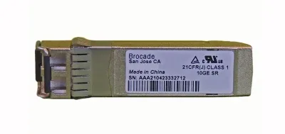 10G-SFPP-SR - Brocade 10Gb/s 10GBase-SR Multi-Mode Fiber 300m 850nm Duplex LC Connector SFP+ Transceiver Module