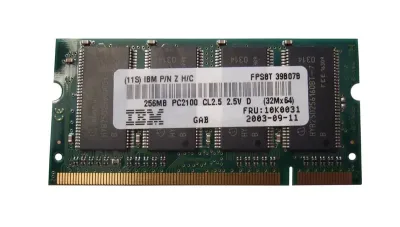 10K0031 - IBM 256MB DDR-266MHz PC2100 CL2.5 200-Pin SoDimm 2.5V Memory Module
