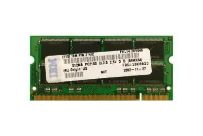 10K0033 - IBM 512MB DDR-266MHz PC2100 non-ECC Unbuffered CL2.5 200-Pin SoDIMM Memory Module