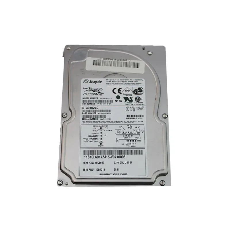 10L6017 - IBM 9.1GB 10000RPM SCSI Ultra-2 Wide 80-Pin Hot Swapable 3.5-inch Hard Drive