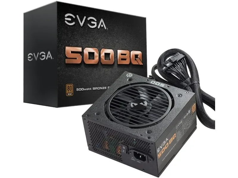 110-BQ-0500-K1 - EVGA 500 BQ 500-Watts 80 Plus Bronze Certified Semi Modular ATX Power Supply