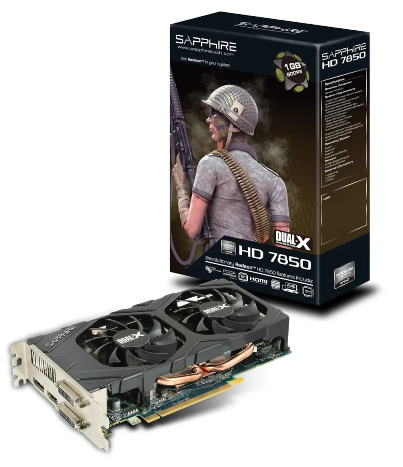 11200-06-20G - Sapphire Radeon HD 7850 Overclocked 1GB PCI Express DVI Video Graphics Card