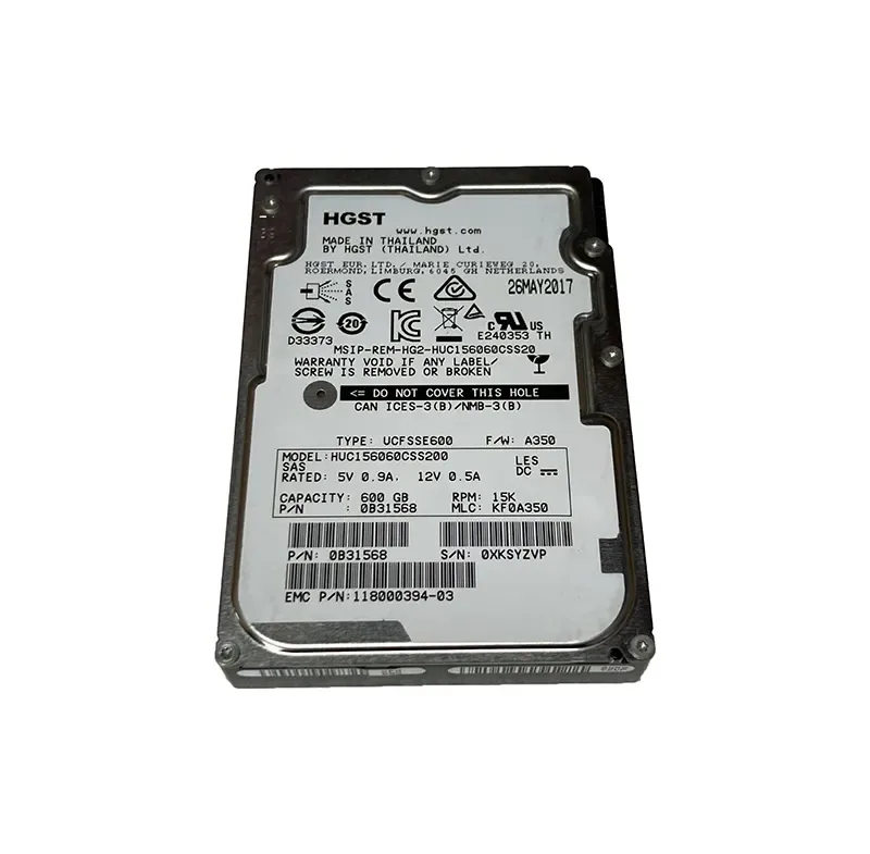 118000394-03 - EMC 600GB 15000RPM SAS 12Gb/s 2.5-inch Hard Drive