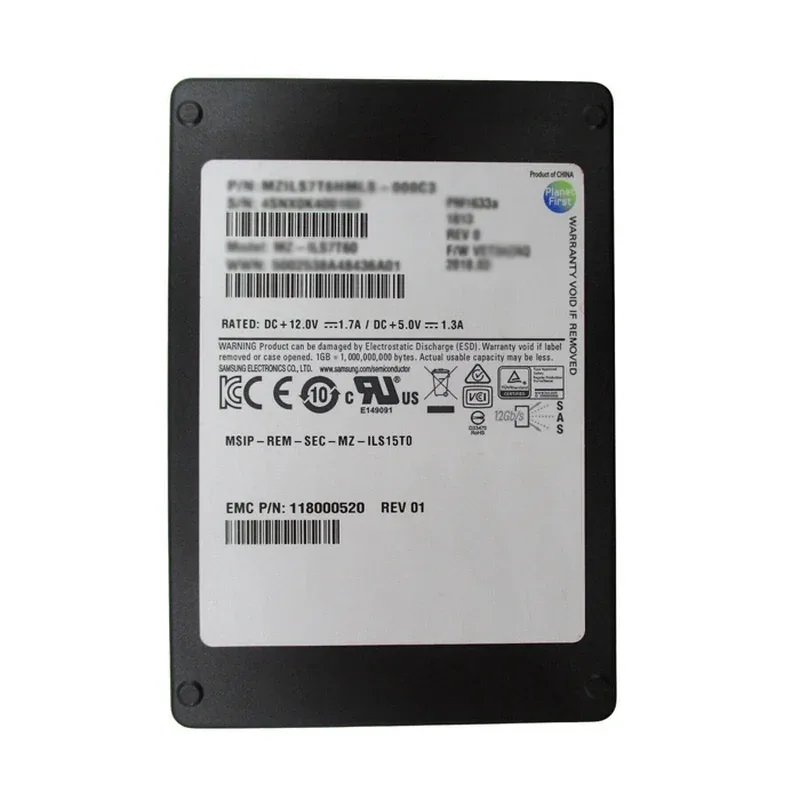 EMC 118000520 7.68TB SAS 12Gb/s 2.5-Inch Solid State Drive with Tray