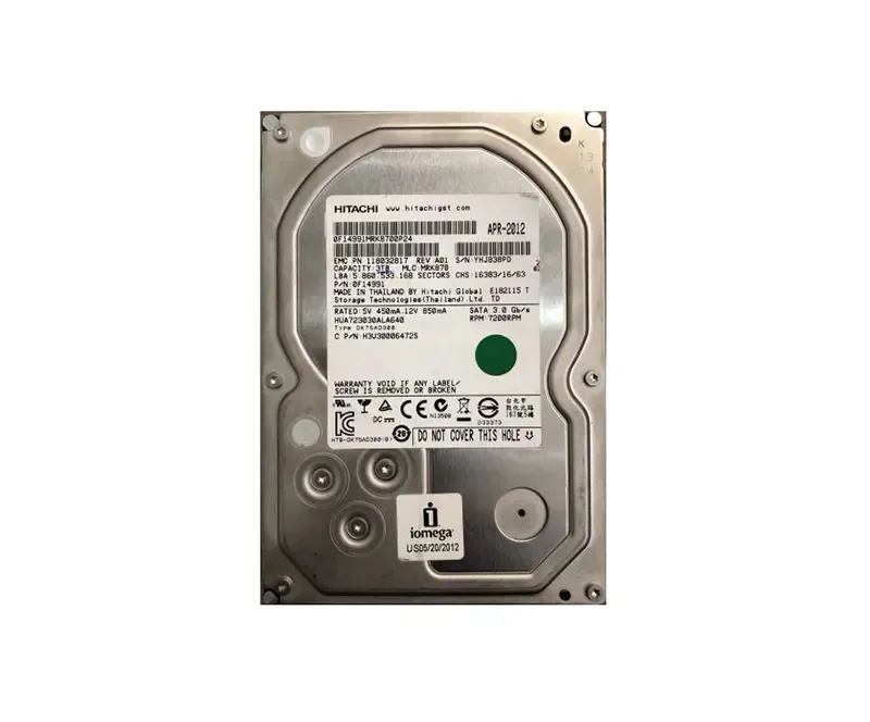 118032817-A01 - EMC 3TB 7200RPM SATA 6GB/s 3.5-inch Hard Drive (SATA to Fiber Channel Interposer) for VNX Storage Systems
