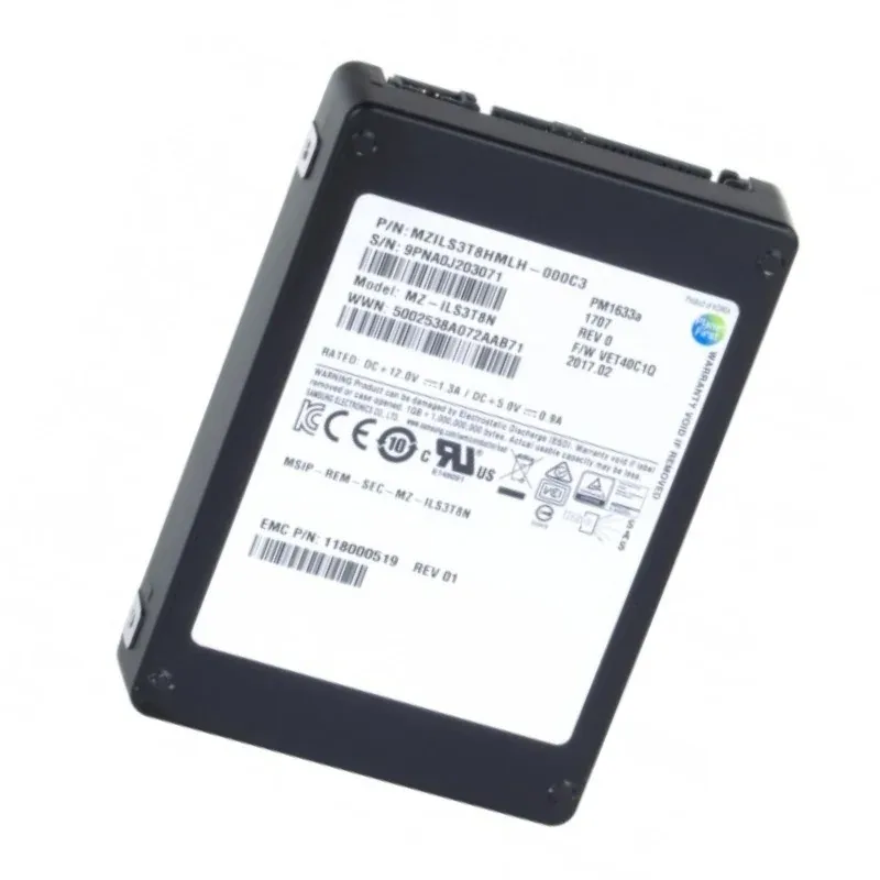 EMC 118033281 PM1723b 7.68TB PCI Express 3.0 x4 NVMe U.2 2.5-inch Solid State Drive . In Stock