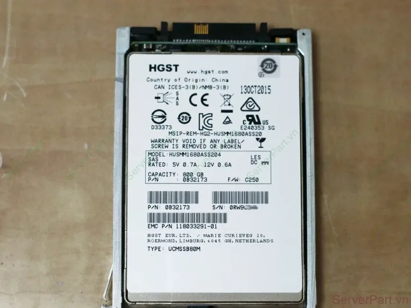 EMC 118033291 800GB SAS 12Gb/s MLC Write Intensive 2.5-inch Solid State Drive For VMAX