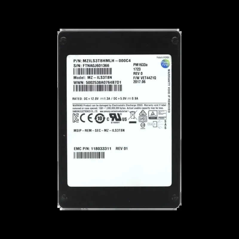 EMC 118033311 PM1633a 3.84TB 12Gb/s SAS SFF 2.5-Inch Solid State Drive