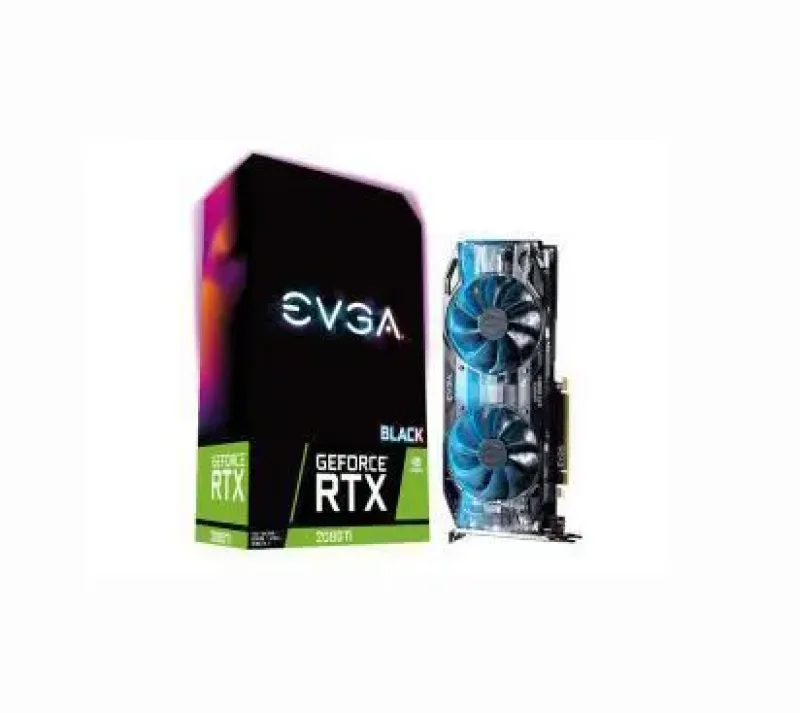 11G-P4-2281-KR EVGA NVIDIA GeForce RTX 2080 Ti BLACK EDITION GAMING 11GB GDDR6 HDMI/3DisplayPort/USB Type-C PCI-Express Video Card w/ RGB LED