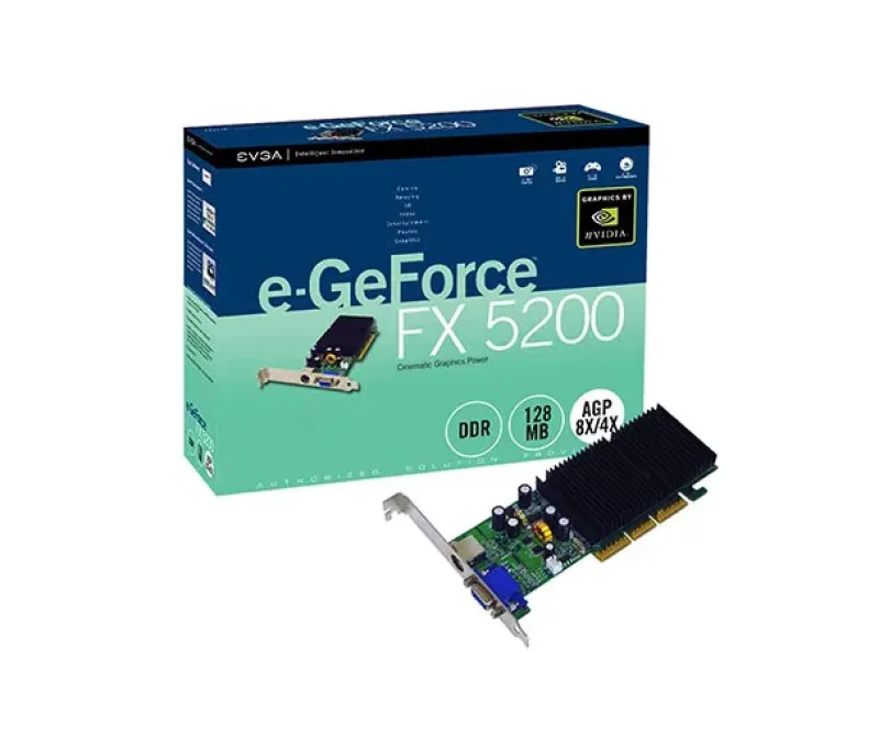128-A8-N301-KR - EVGA GeForce FX 5200 128MB DDR 128-Bit AGP 4X/8X Video Graphics Card