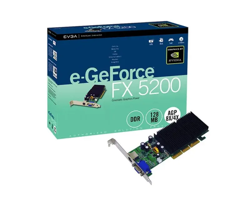 128-A8-N305-KR - EVGA GeForce FX 5200 128MB DDR 64-Bit AGP 4X/8X Video Graphics Card