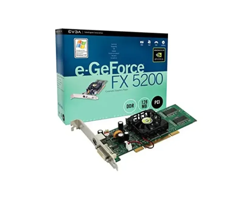 128-P1-N309-KR - EVGA GeForce FX5200 128MB DDR 64-Bit PCI Video Graphics Card