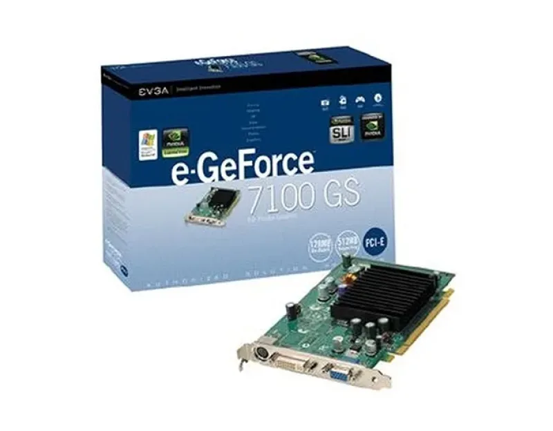 128-P2-N411-KR - EVGA GeForce 7100 GS 256MB (128MB On-board) GDDR2 64-Bit SLI Support PCI Express x16 Video Graphics Card
