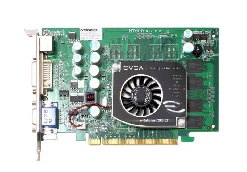 128-P2-N441-AR - EVGA GeForce 7300 GT 128MB GDDR2 64-Bit PCI Express x16 SLI Support Video Graphics Card