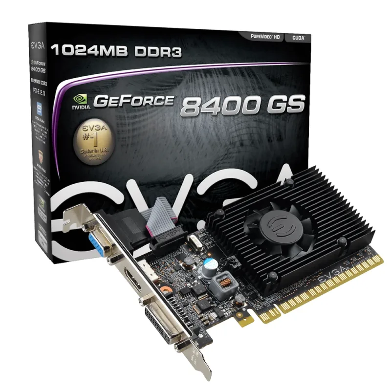 128-P2-N731-LR - EVGA GeForce 8400 GS 128MB GDDR2 64-Bit HDCP Ready PCI Express x16 Video Graphics Card