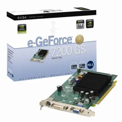 128P2N428BM - EVGA e-GeForce 7200 GS 128MB DDR2 64-Bit PCI Express x16 DVI/ D-Sub/ S-Video Output Video Graphics Card