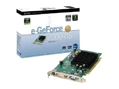 128P2N428K3 - EVGA e-GeForce 7200 GS 128MB DDR2 64-Bit PCI Express x16 DVI/ D-Sub/ S-Video Output Video Graphics Card