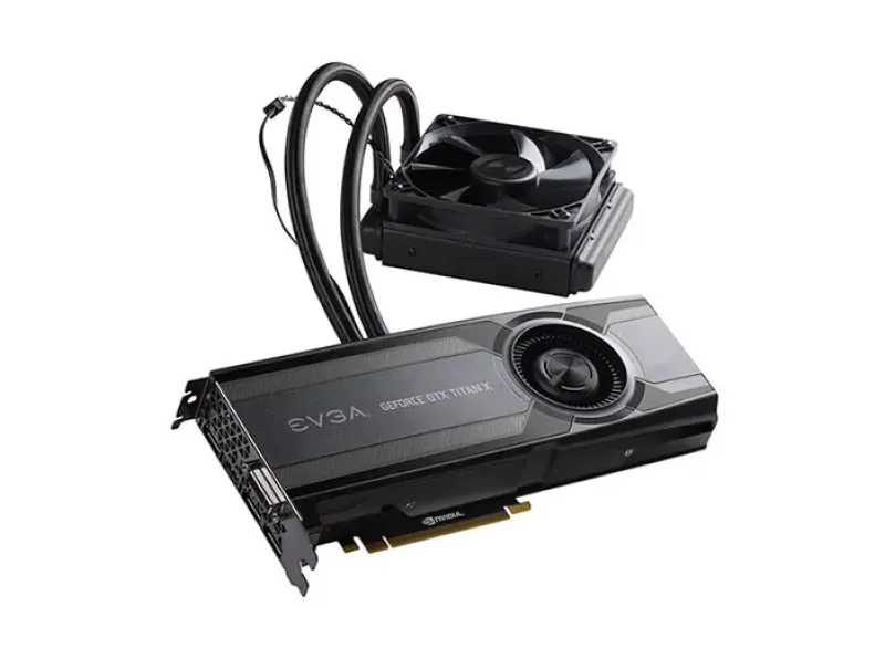 12G-P4-1999-AR - EVGA GeForce GTX Titan X Hybrid 12GB 384-Bit GDDR5 PCI Express 3.0 x16 DVI-I/ HDMI/ 3x DisplayPort Video Graphics Card
